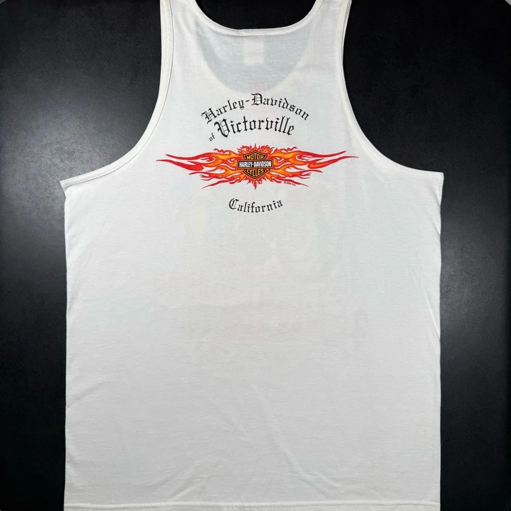 Lot of 2 - NWT Vintage Harley-Davidson Tank Top Biker Eagle USA Flag XL - Picture 5 of 15